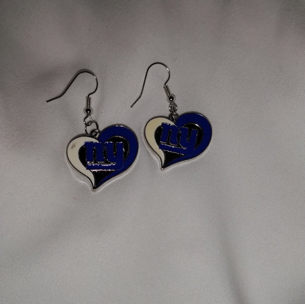 New York Giants earrings new heart charm earrings